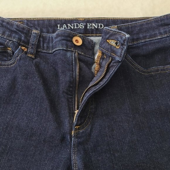 Land's End Mid Rise Crop Blue Jean Womens Sz 8 - Picture 13 of 14